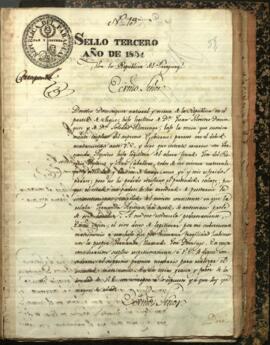 Solicitud de permiso matrimonial de Doroteo Dominguez con Fernanda Aquino