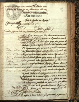Solicitud de licencia matrimonial de Roque Jacinto Riveros con Juana Maria Cabañas