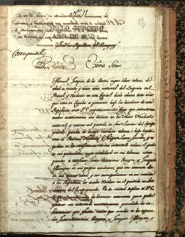 Solicitud de licencia matrimonial de Manuel Joaquin de los Santos con Maria de las Nieves Norberto